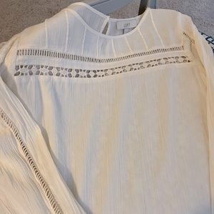 Loft, NWOT, gauze detailed shirt, small, perfect for any season!